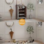 Mirrored Cabinet with Silver Edging,Mirrored Cabinet with Double Door Storage,Shoe Storage Cabinet