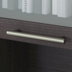 72W Desk Hutch with Frosted Glass Storage Doors