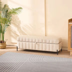 49.21Wide Velvet Storage Soft Bench for Living Room, Entryway and Bedroom