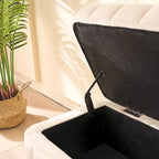 49.21Wide Velvet Storage Soft Bench for Living Room, Entryway and Bedroom