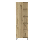 62 Oak Wood Pantry Or Storage Closet - 20.1' X '62.2' X '8.5