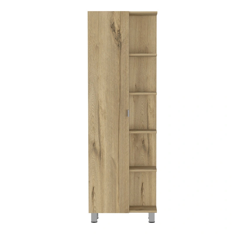 62 Oak Wood Pantry Or Storage Closet - 20.1' X '62.2' X '8.5