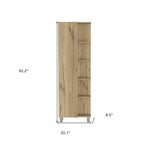 62 Oak Wood Pantry Or Storage Closet - 20.1' X '62.2' X '8.5