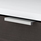 Low Storage Cabinet with Adjustable Shelves Nickel Handles