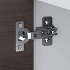 Low Storage Cabinet with Adjustable Shelves Nickel Handles