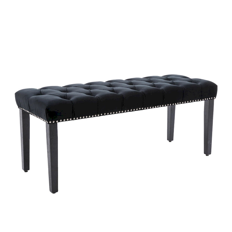 Upholstered Tufted Bench Ottoman Accent Bench