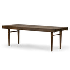 Walnut-Finished Slatted Wooden Bench with Rubberwood Construction
