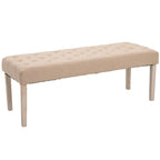 Simple Tufted Upholstered Ottoman Accent Bench with Soft Comfortable Cushion & Fashionable Modern Design