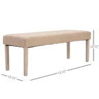 Simple Tufted Upholstered Ottoman Accent Bench with Soft Comfortable Cushion & Fashionable Modern Design