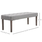 Simple Tufted Upholstered Ottoman Accent Bench with Soft Comfortable Cushion & Fashionable Modern Design