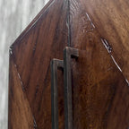 Deep Mahogany Accent Cabinet with Adjustable Shelf