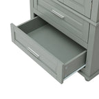 Tall Storage Cabinet with Two Drawers - N/A