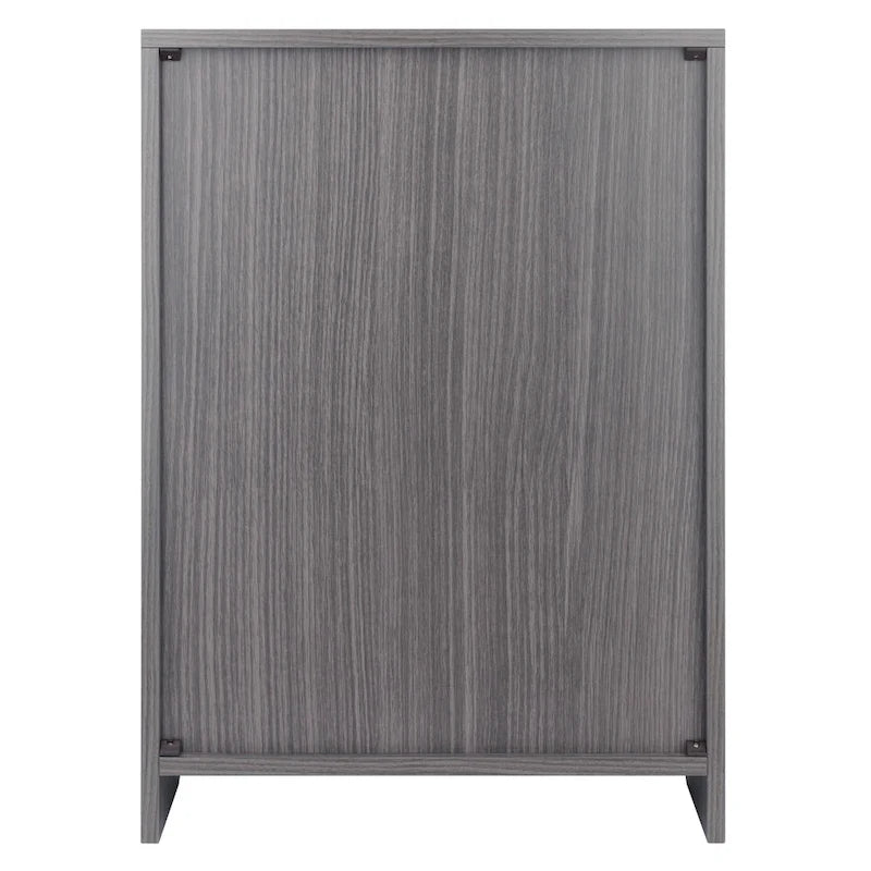 Charcoal 1-Drawer Storage Cabinet with Adjustable Shelf