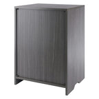 Charcoal 1-Drawer Storage Cabinet with Adjustable Shelf