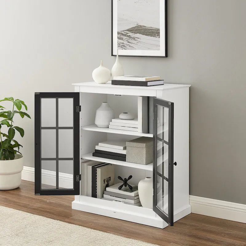 White Stackable Storage Pantry with Adjustable Shelves