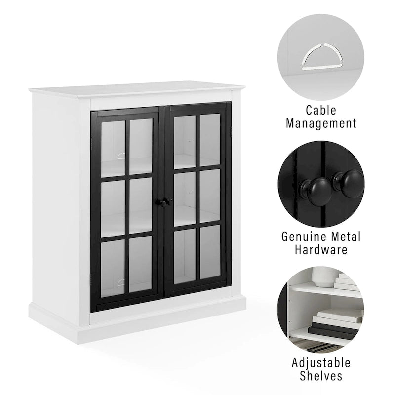 White Stackable Storage Pantry with Adjustable Shelves
