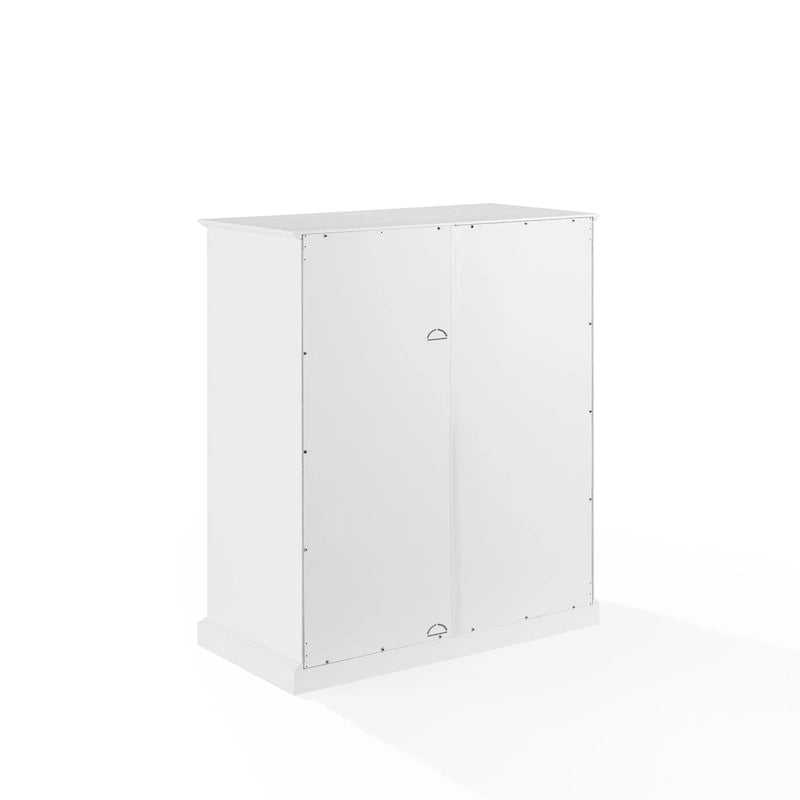 White Stackable Storage Pantry with Adjustable Shelves