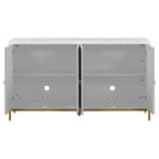 59.3-Inch Modern Four-Door MDF Sideboard with Marble Top