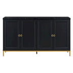 59.3-Inch Modern Four-Door MDF Sideboard with Marble Top