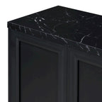 59.3-Inch Modern Four-Door MDF Sideboard with Marble Top