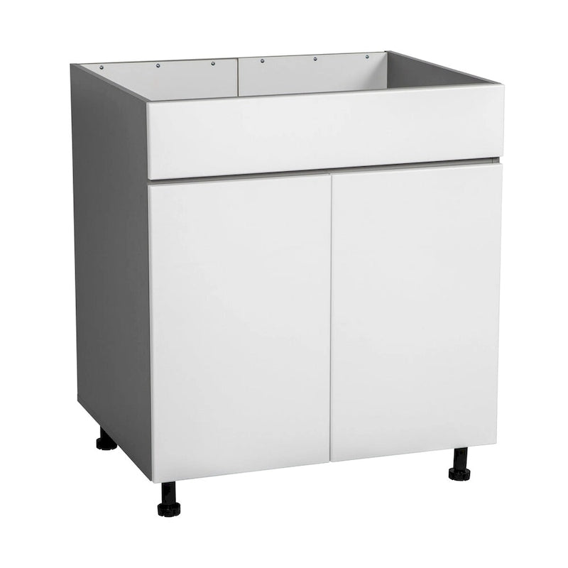 33 Sink Base Cabinets-High Double Door-Grey - 33 x 34 1/2 x 23 3/8
