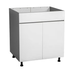 33 Sink Base Cabinets-High Double Door-Grey - 33 x 34 1/2 x 23 3/8