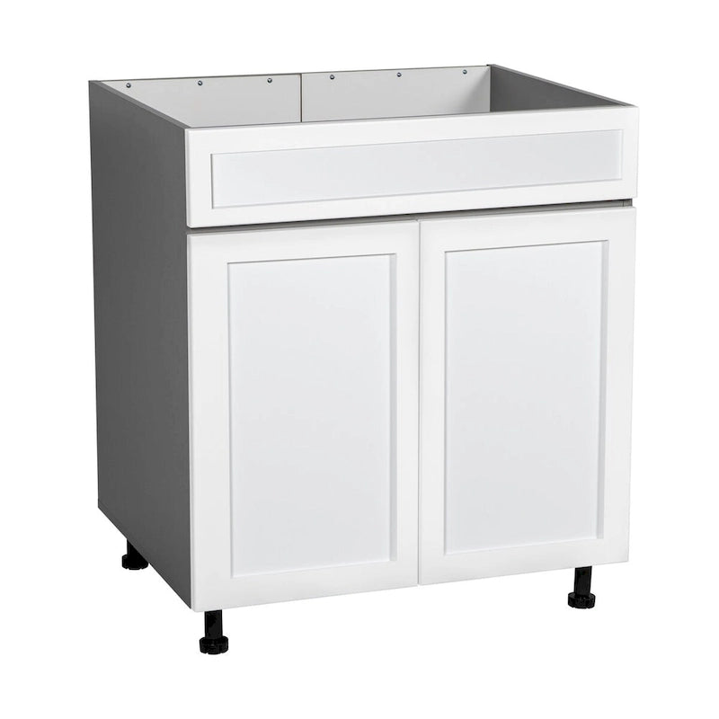 33 Sink Base Cabinets-High Double Door-Grey - 33 x 34 1/2 x 23 3/8