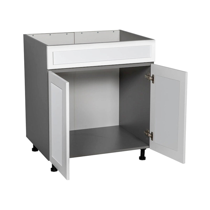 33 Sink Base Cabinets-High Double Door-Grey - 33 x 34 1/2 x 23 3/8