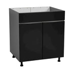 33 Sink Base Cabinets-High Double Door-Grey - 33 x 34 1/2 x 23 3/8