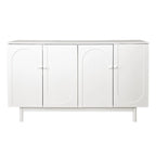 Stylish and Functional 4-Door Storage Cabinet with Pine Legs, Solid Wood Pulls and MDF, for Living Room Bedroom,and Kitchen