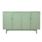 Stylish and Functional 4-Door Storage Cabinet with Pine Legs, Solid Wood Pulls and MDF, for Living Room Bedroom,and Kitchen
