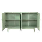 Stylish and Functional 4-Door Storage Cabinet with Pine Legs, Solid Wood Pulls and MDF, for Living Room Bedroom,and Kitchen