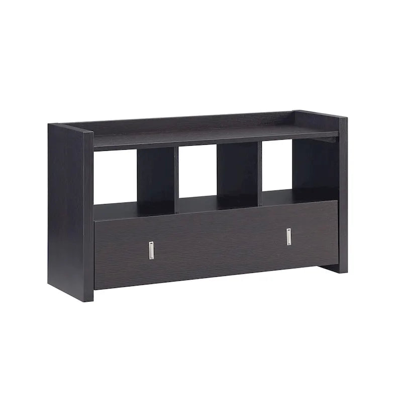 Shoe Entry Bench with Three Shelves, One Drawer with Divided Compartment