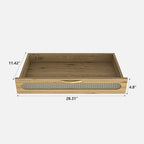 Coffee Bar Cabinet Modern Buffet Sideboard with Drawer Adjustable Shelf and Barn Door