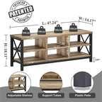 Entryway Shoe Bench with Adjustable Storage Shelves - 14.17D x 47.24W x 18.11H