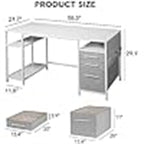 Desks with Drawers and Shelves - 21.65D x 59.06W x 29.13H
