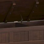 SOLID WOOD 48 inch Wide Transitional Entryway Storage Bench in Brunette Brown - 17 D x 48 W x 27.2 H
