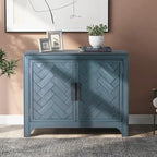 40-Inch Accent Cabinet with Unique Doors and One Adjustable Shelf