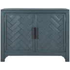 40-Inch Accent Cabinet with Unique Doors and One Adjustable Shelf
