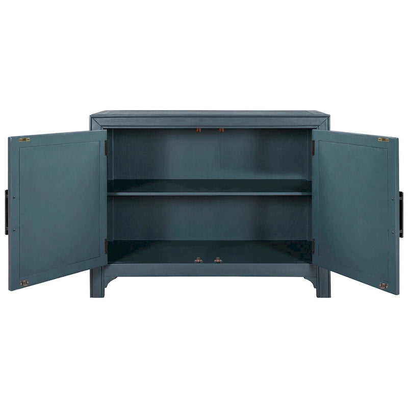 40-Inch Accent Cabinet with Unique Doors and One Adjustable Shelf