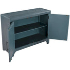40-Inch Accent Cabinet with Unique Doors and One Adjustable Shelf