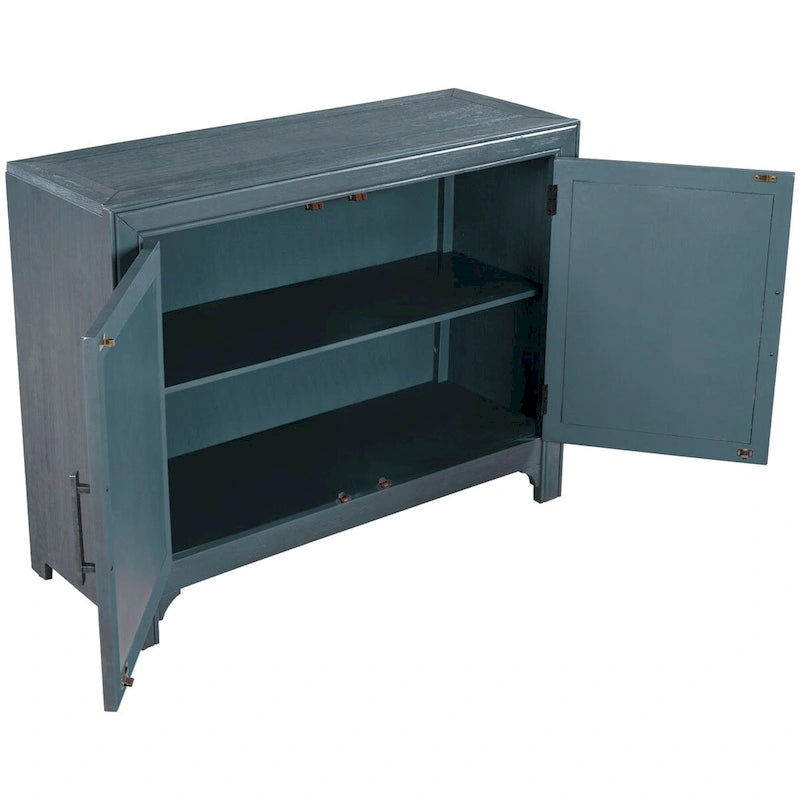 40-Inch Accent Cabinet with Unique Doors and One Adjustable Shelf
