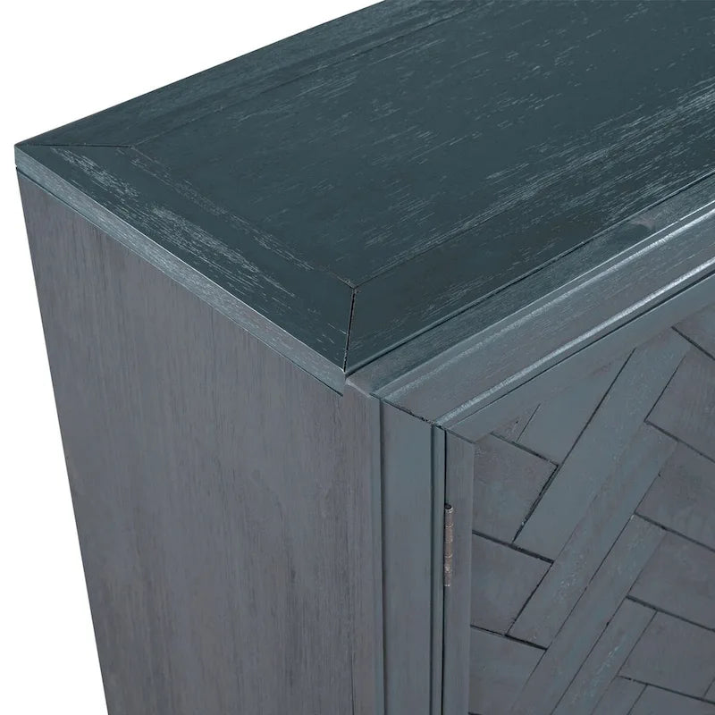 40-Inch Accent Cabinet with Unique Doors and One Adjustable Shelf