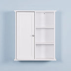 Wall-Mounted MDF Medicine Cabinet with Adjustable Shelf