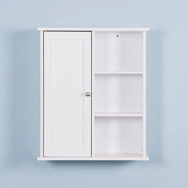 Wall-Mounted MDF Medicine Cabinet with Adjustable Shelf