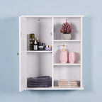 Wall-Mounted MDF Medicine Cabinet with Adjustable Shelf