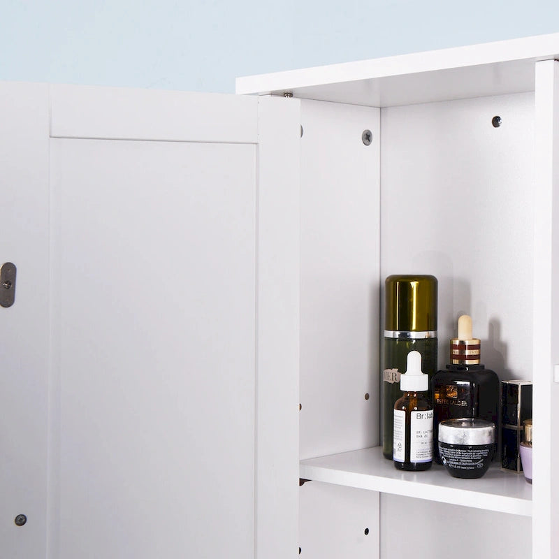 Wall-Mounted MDF Medicine Cabinet with Adjustable Shelf