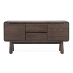 Modern Dark Acacia-Finished Buffet with Storage Drawers