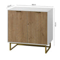 White and Gold Storage Cabinet