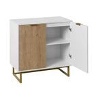 White and Gold Storage Cabinet